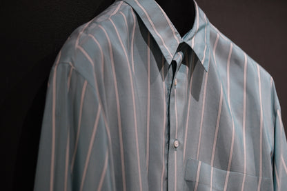 HEUGN/SHIRT138/ALF SILK Green stripe