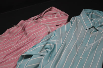 HEUGN/SHIRT137/ALF SILK Wine stripe