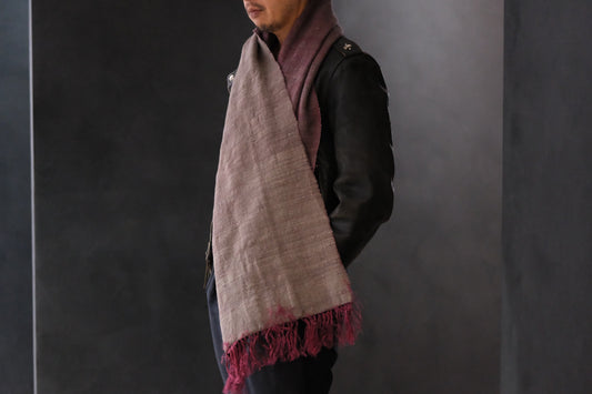 IKTT/COTTON SILK TWEED STOLE(PINK)