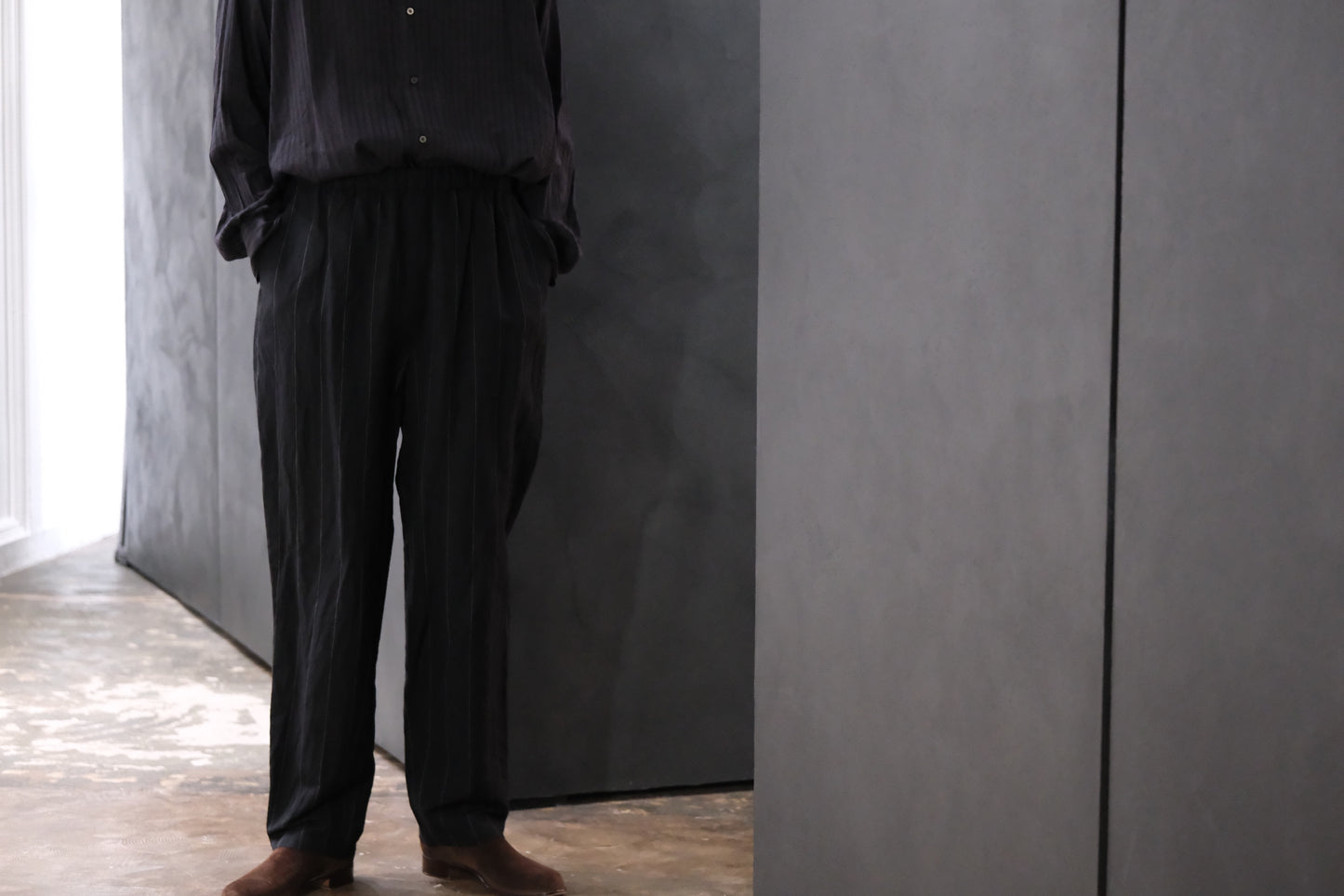 HEUGN/TROUSER104/Copper EASY LINEN