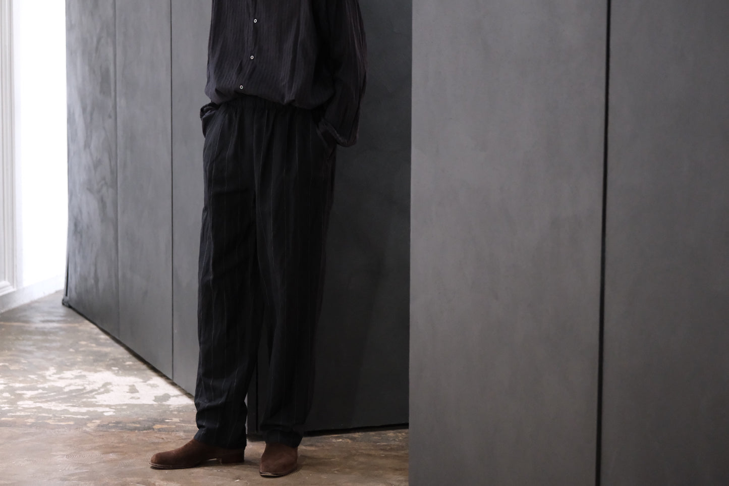 HEUGN/TROUSER104/Copper EASY LINEN
