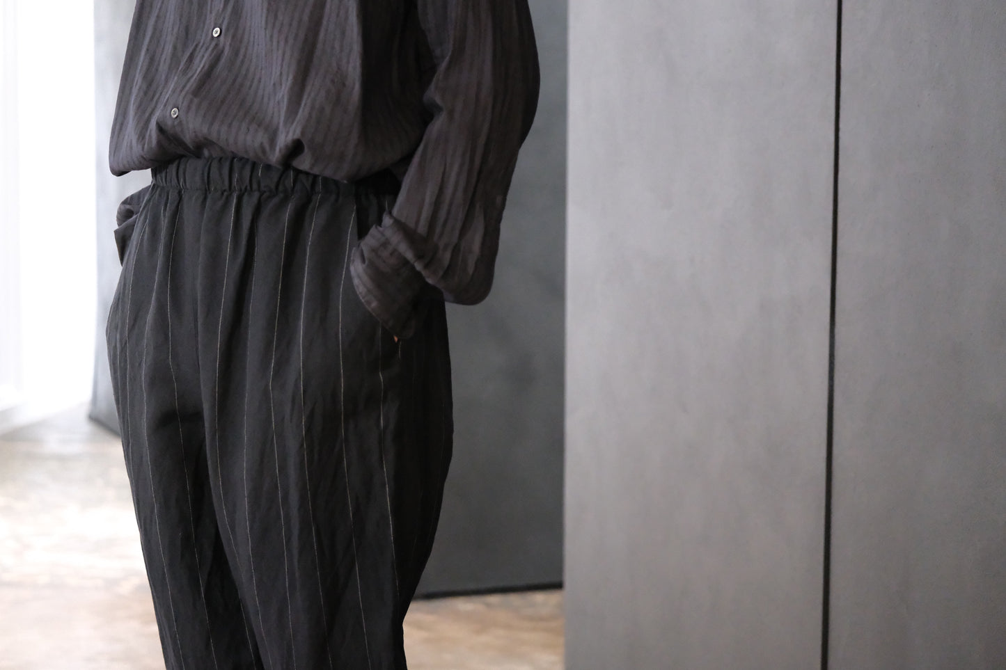 HEUGN/TROUSER104/Copper EASY LINEN