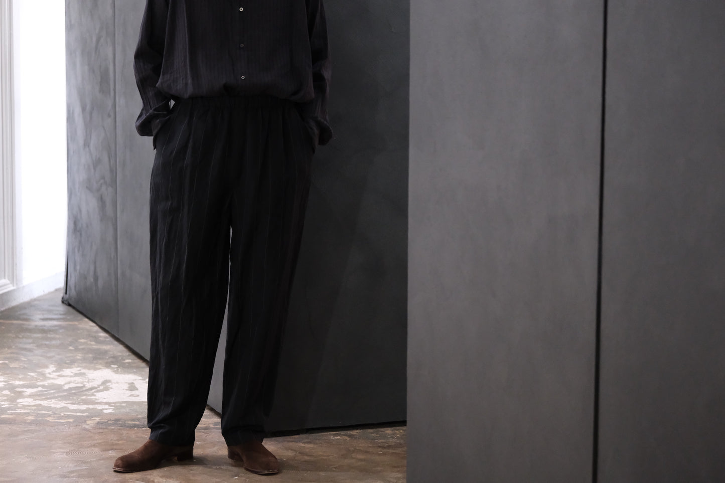 HEUGN/TROUSER104/Copper EASY LINEN