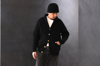 ALLEVOL /SHAWL COLLAR CARDIGAN 6A