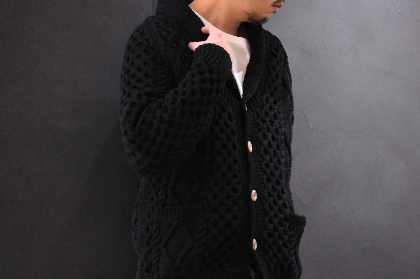 ALLEVOL /SHAWL COLLAR CARDIGAN 6A