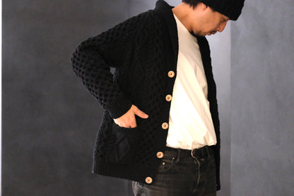 ALLEVOL /SHAWL COLLAR CARDIGAN 6A