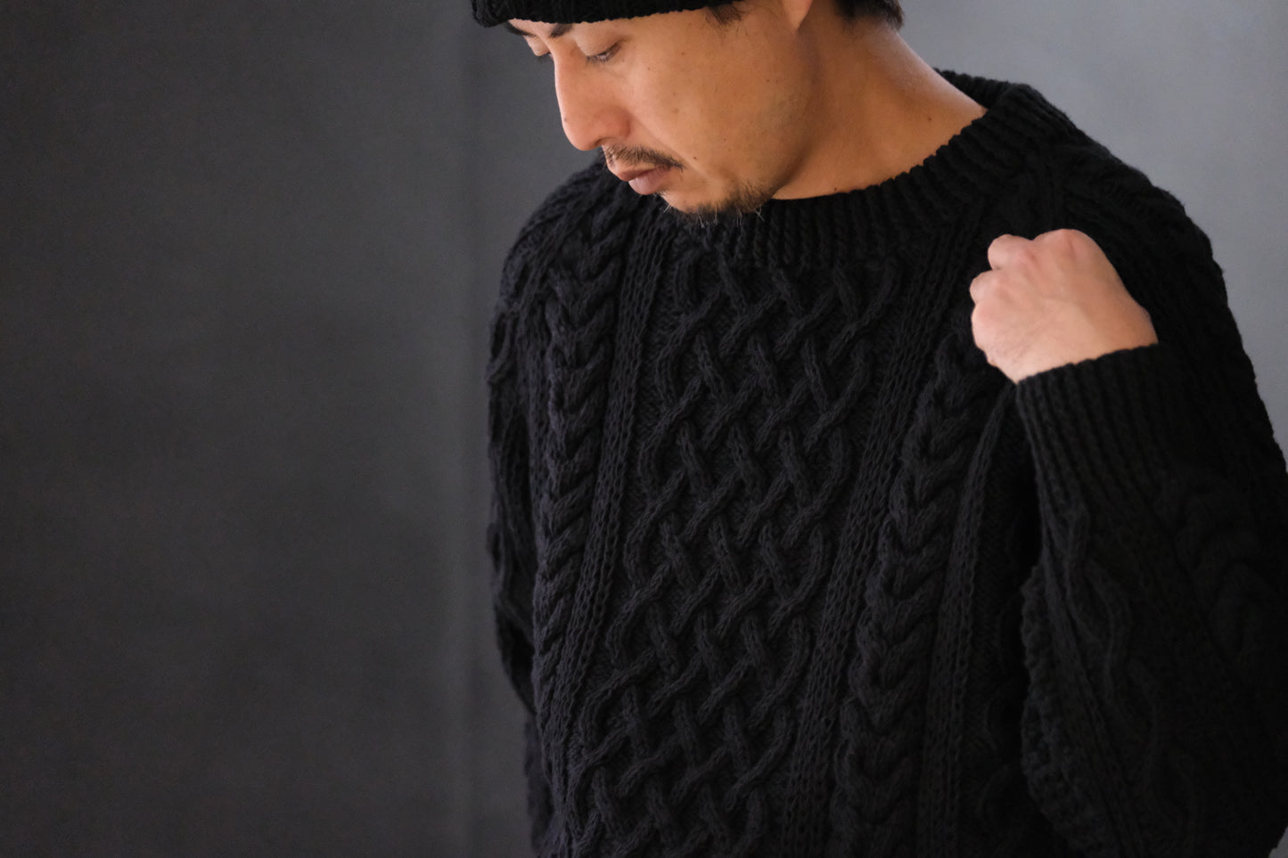 ALLEVOL /CABLE KNIT CREW 1A