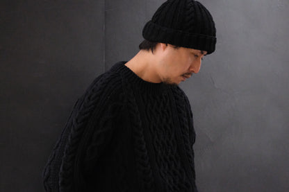 ALLEVOL /CABLE KNIT COTTON BEANIE 22F