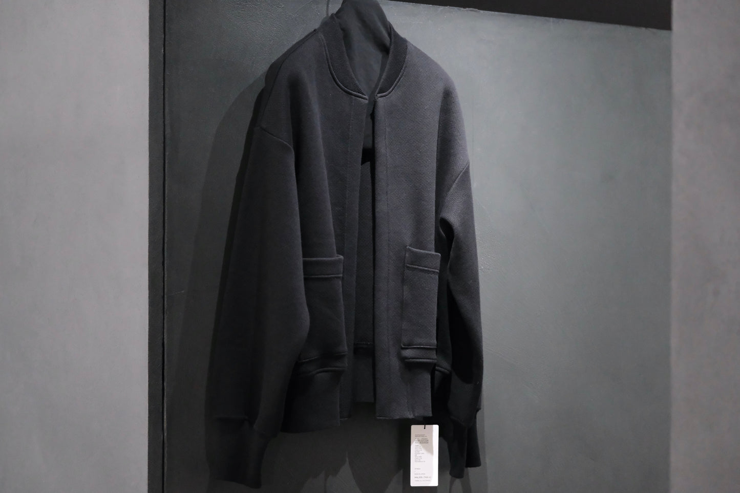 POSTELEGANT/ Hemp Cotton Knit Blouson / Black