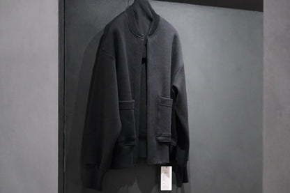 POSTELEGANT/ Hemp Cotton Knit Blouson / Black