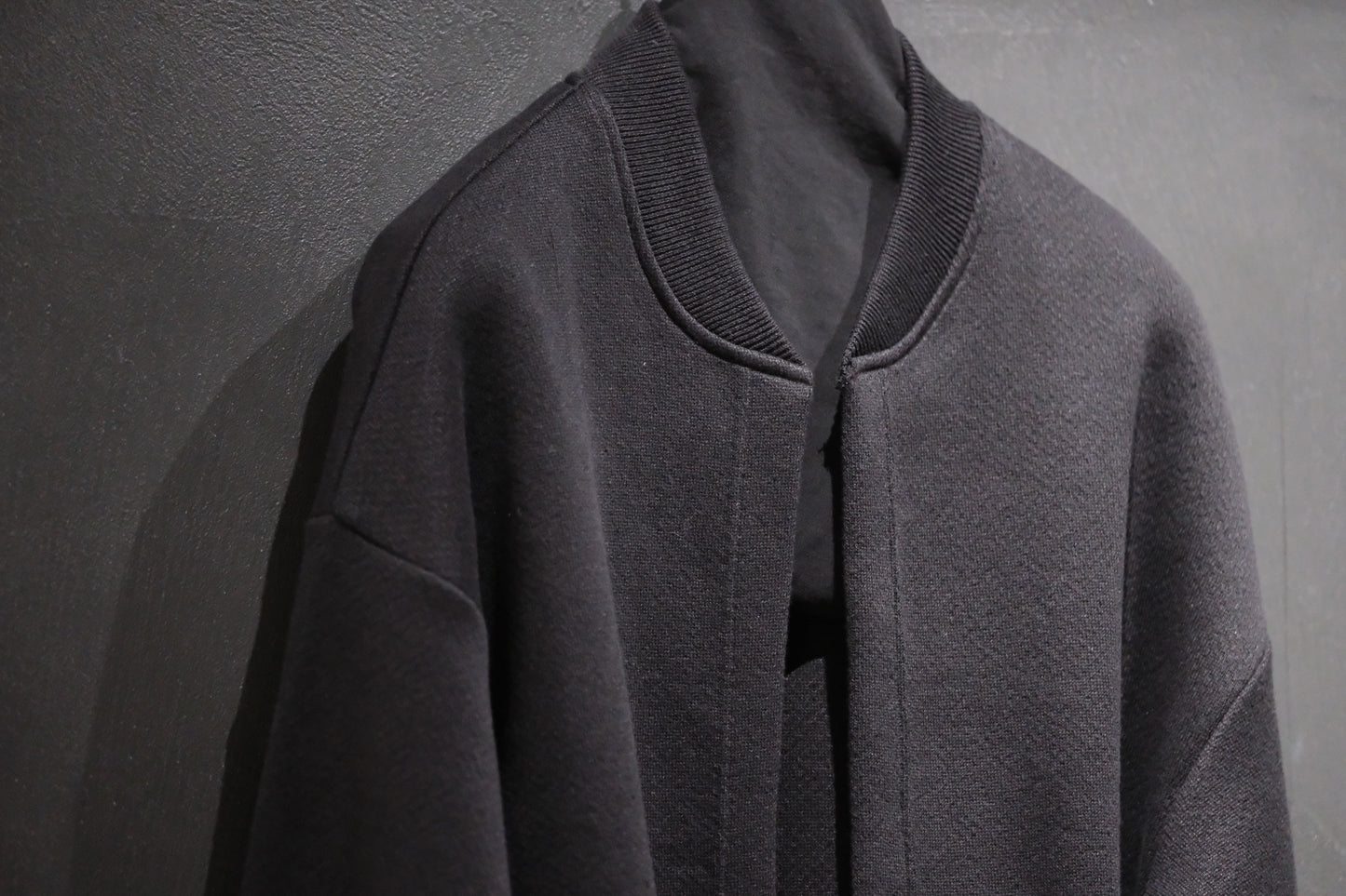 POSTELEGANT/ Hemp Cotton Knit Blouson / Black