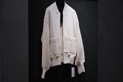 POSTELEGANT/ Hemp Cotton Knit Blouson / Off White