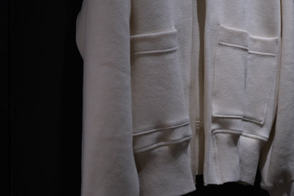 POSTELEGANT/ Hemp Cotton Knit Blouson / Off White