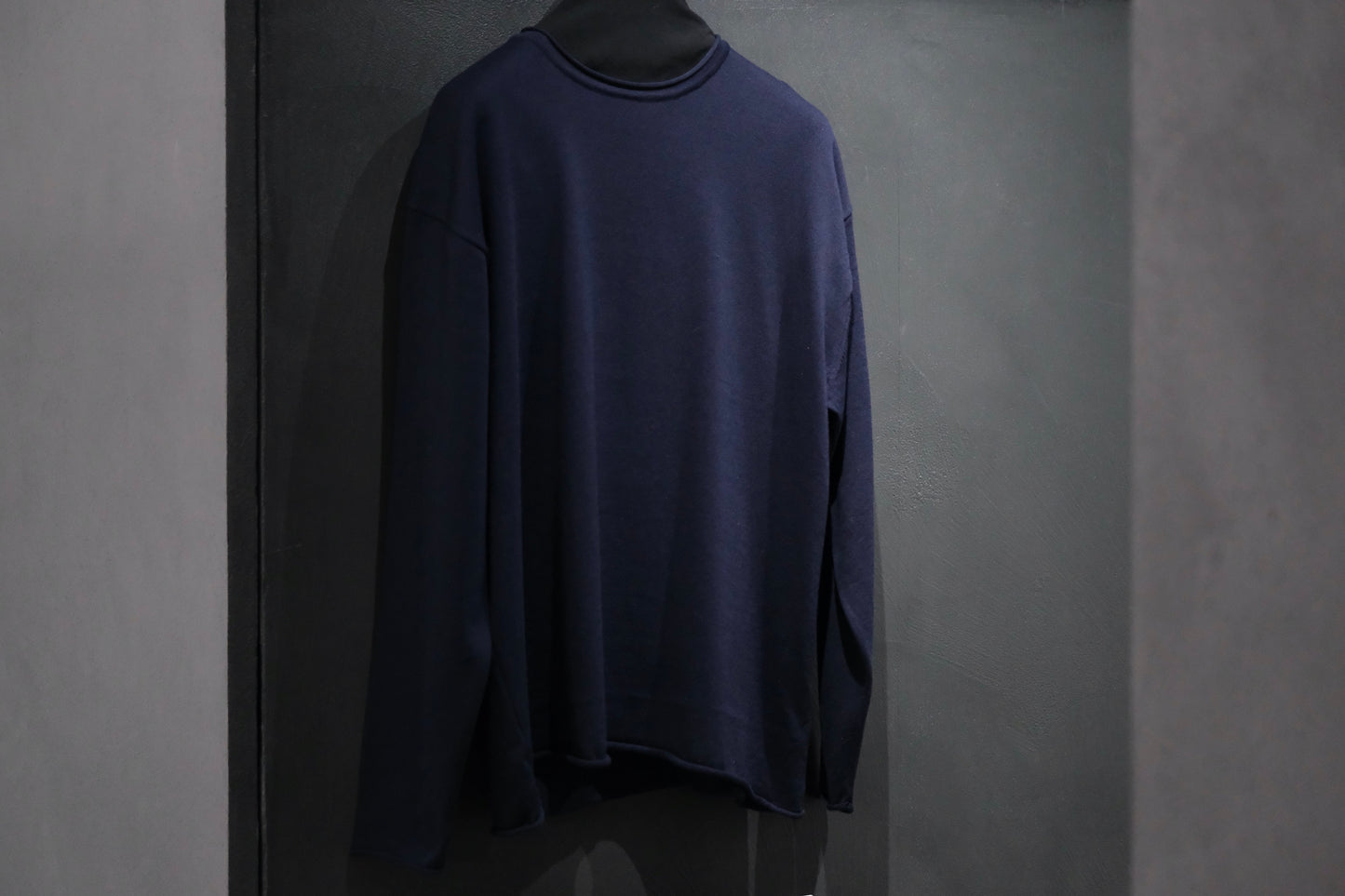 POSTELEGANT/ Cotton Silk Knit Pull-Over / Navy