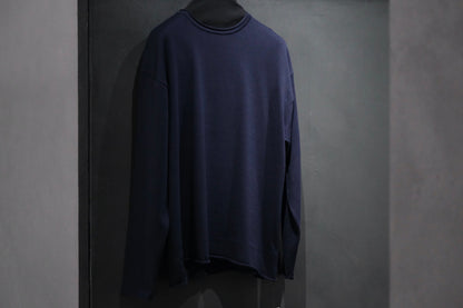 POSTELEGANT/ Cotton Silk Knit Pull-Over / Navy
