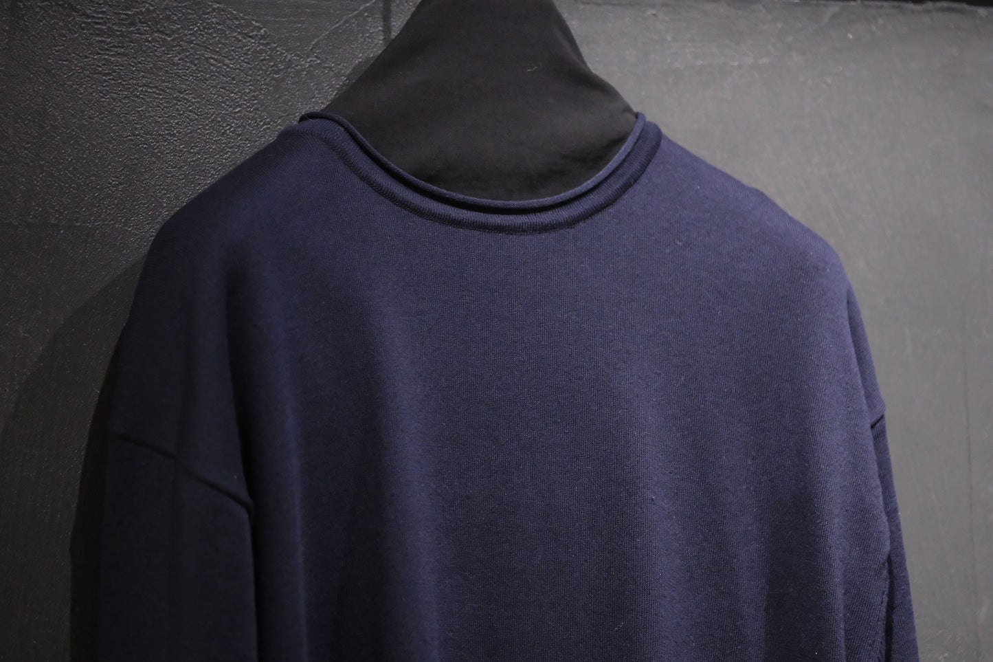 POSTELEGANT/ Cotton Silk Knit Pull-Over / Navy