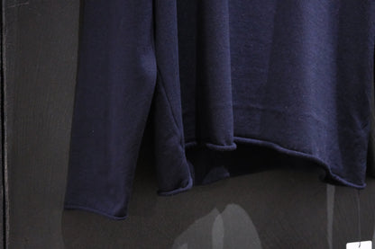 POSTELEGANT/ Cotton Silk Knit Pull-Over / Navy