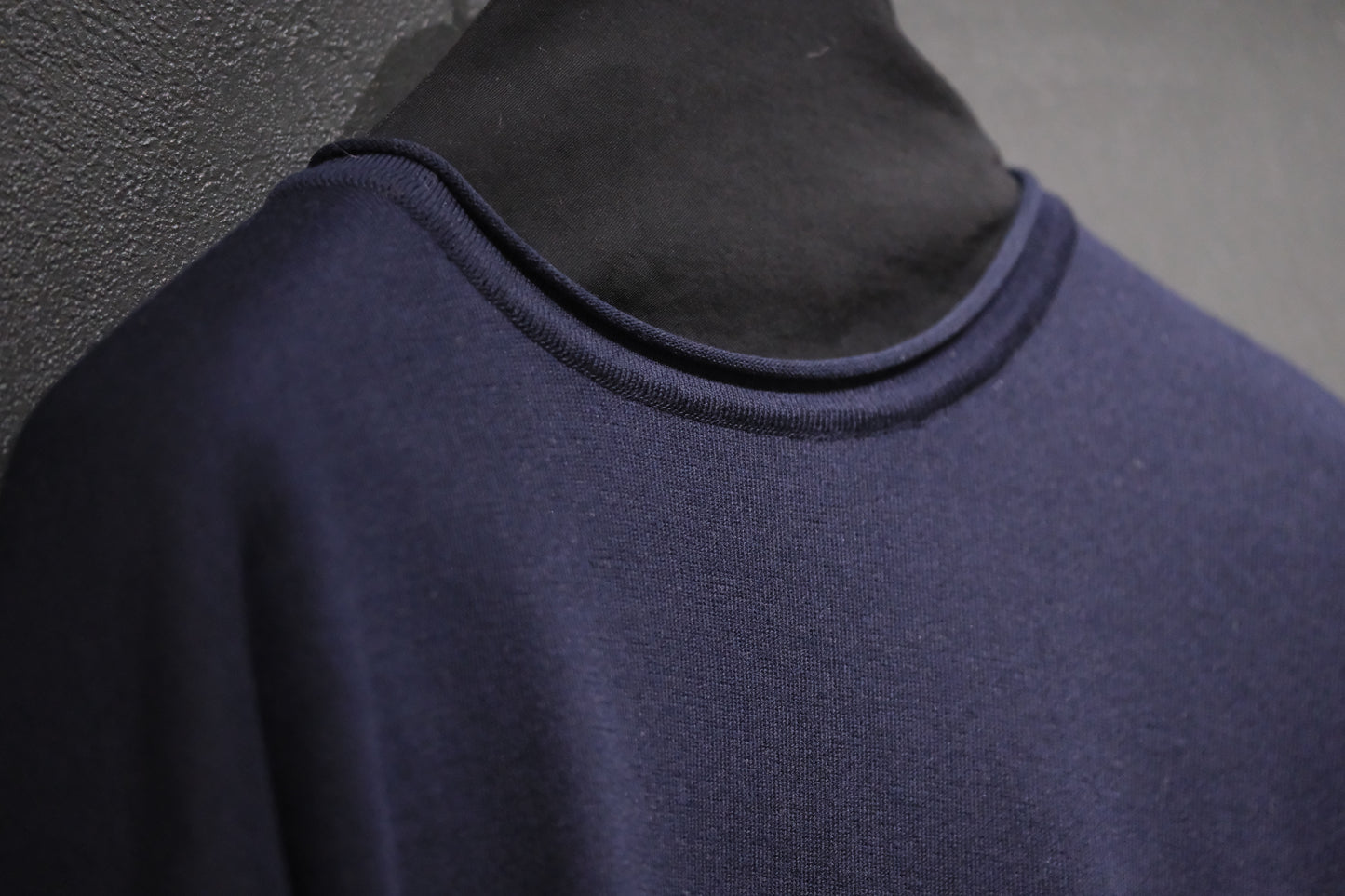 POSTELEGANT/ Cotton Silk Knit Pull-Over / Navy