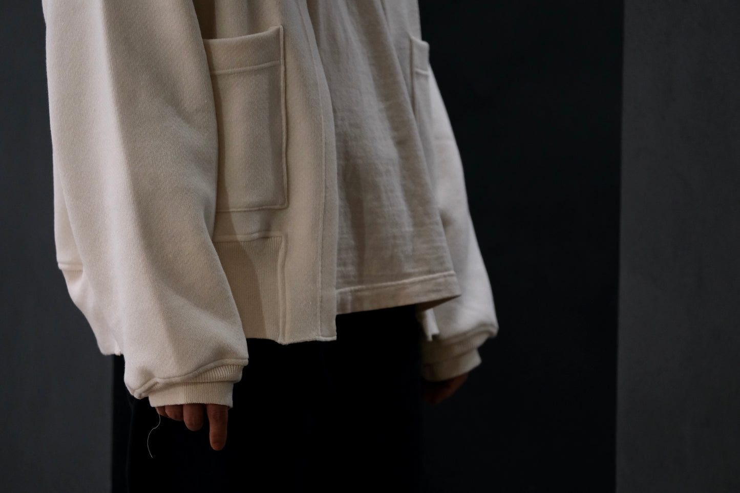 POSTELEGANT/ Hemp Cotton Knit Blouson / Off White