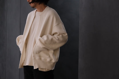 POSTELEGANT/ Hemp Cotton Knit Blouson / Off White