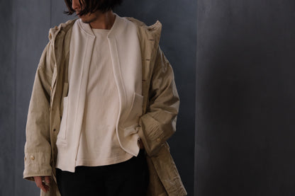 POSTELEGANT/ Hemp Cotton Knit Blouson / Off White