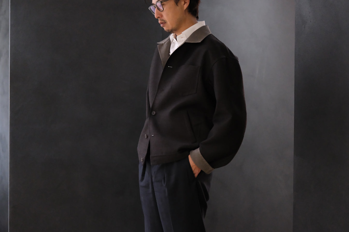 advent（Lister Limited) Rever Sewing Blouson / Dark Brown