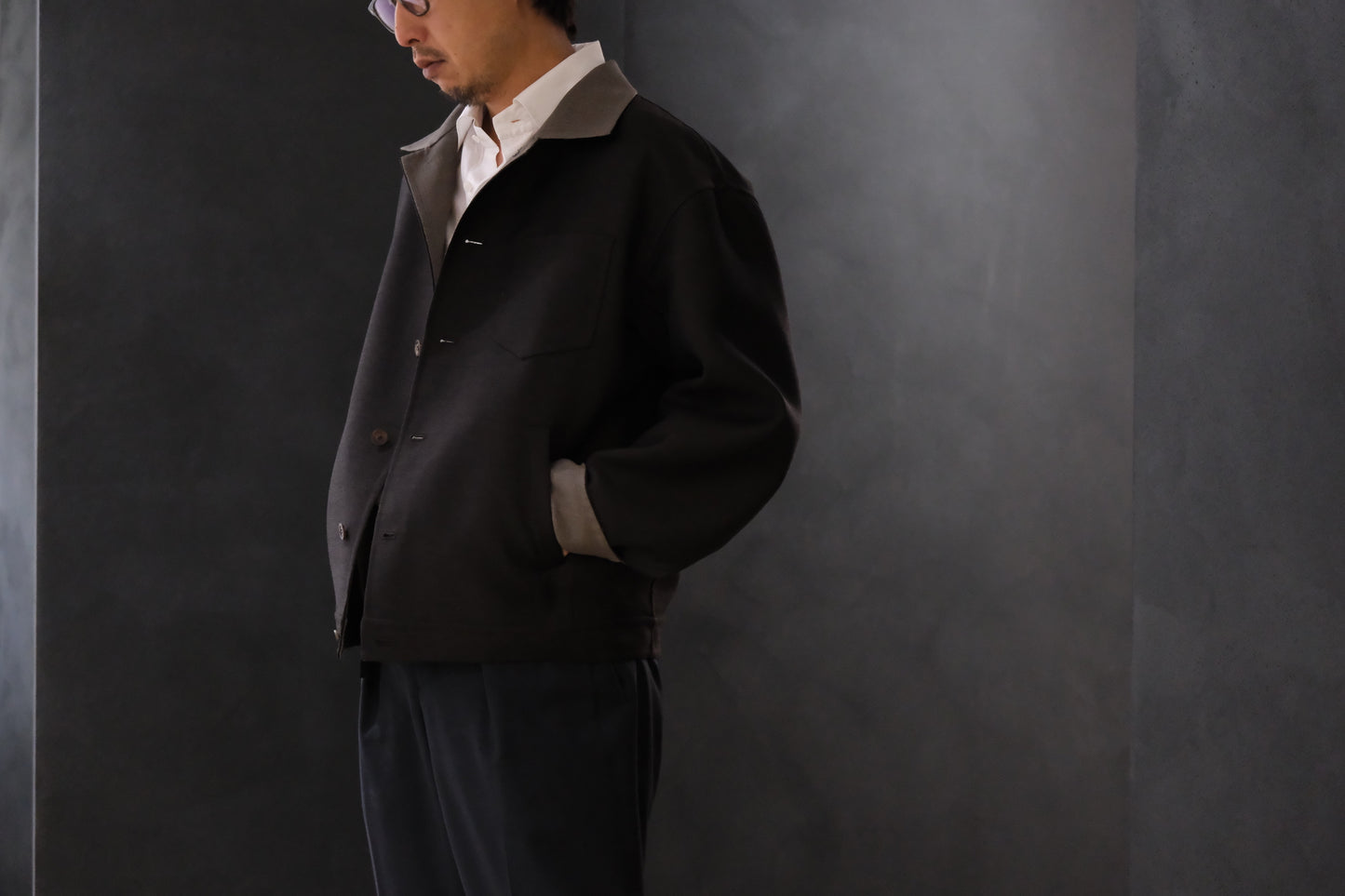 advent（Lister Limited) Rever Sewing Blouson / Dark Brown