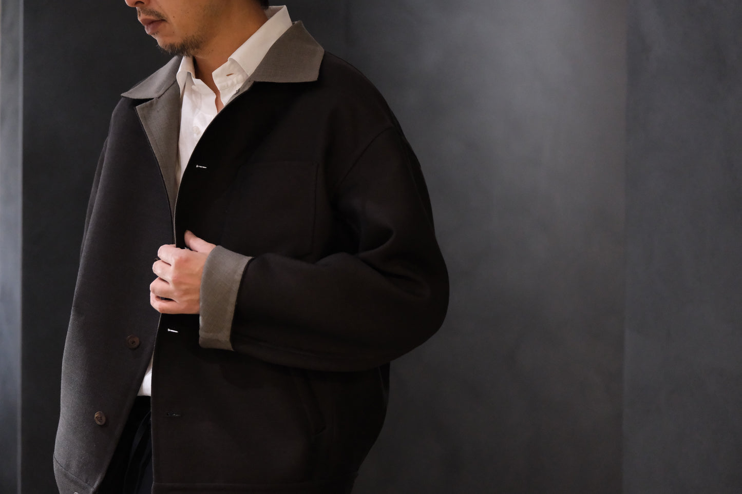 advent（Lister Limited) Rever Sewing Blouson / Dark Brown