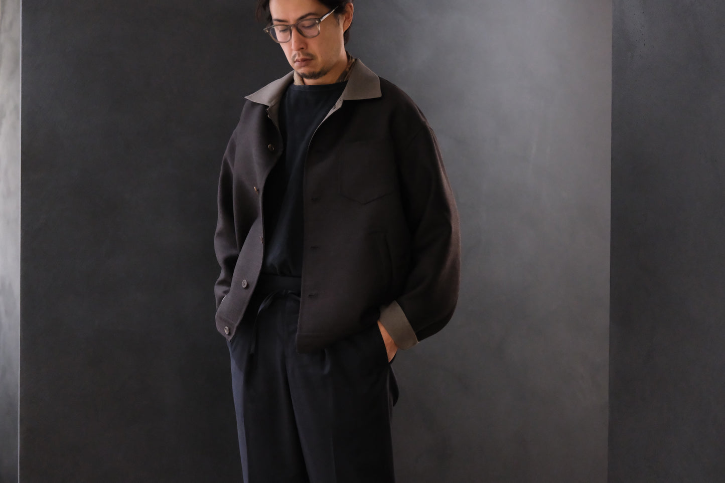 advent（Lister Limited) Rever Sewing Blouson / Dark Brown