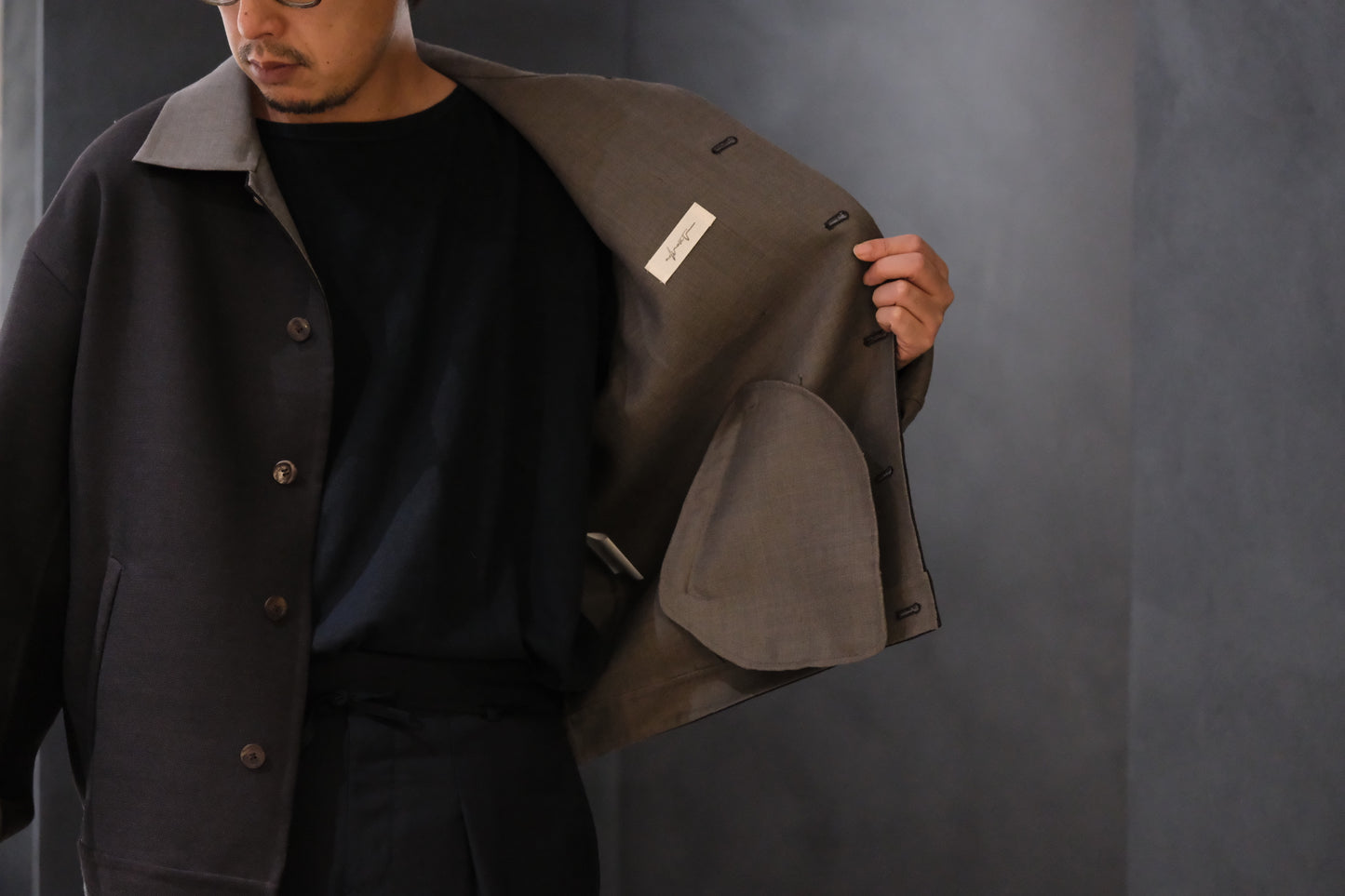 advent（Lister Limited) Rever Sewing Blouson / Gray check