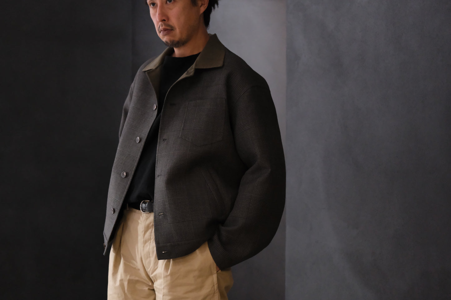 advent（Lister Limited) Rever Sewing Blouson / Gray check