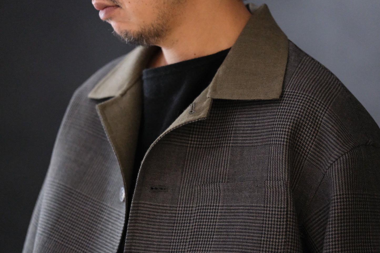 advent（Lister Limited) Rever Sewing Blouson / Gray check