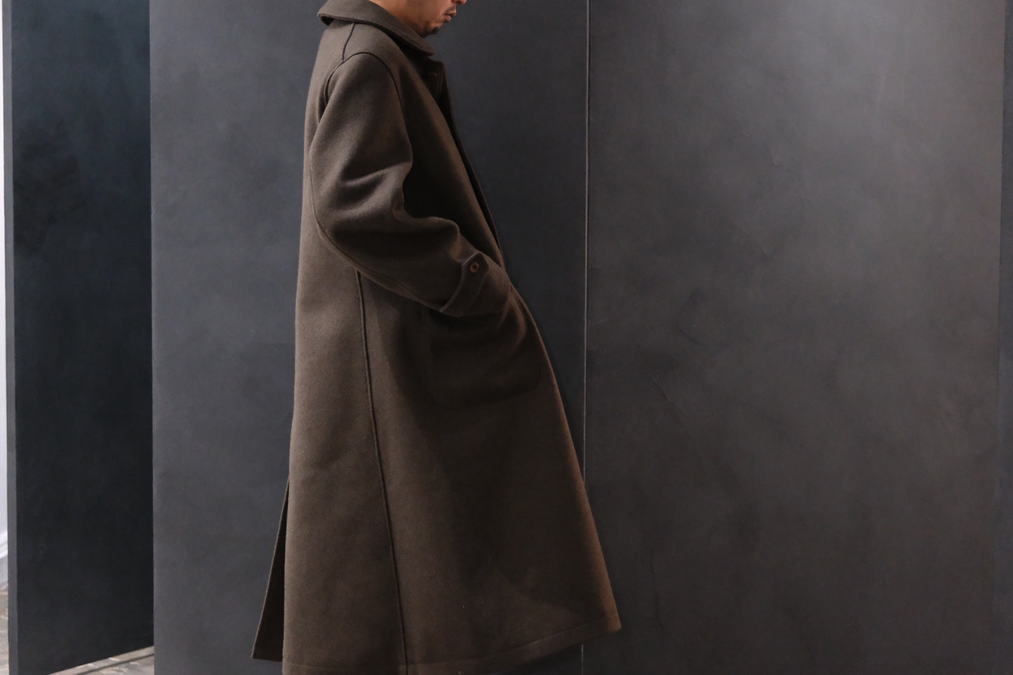 The 2 Monkeys / Long-A Wool Over Coat (TM03434) LODEN