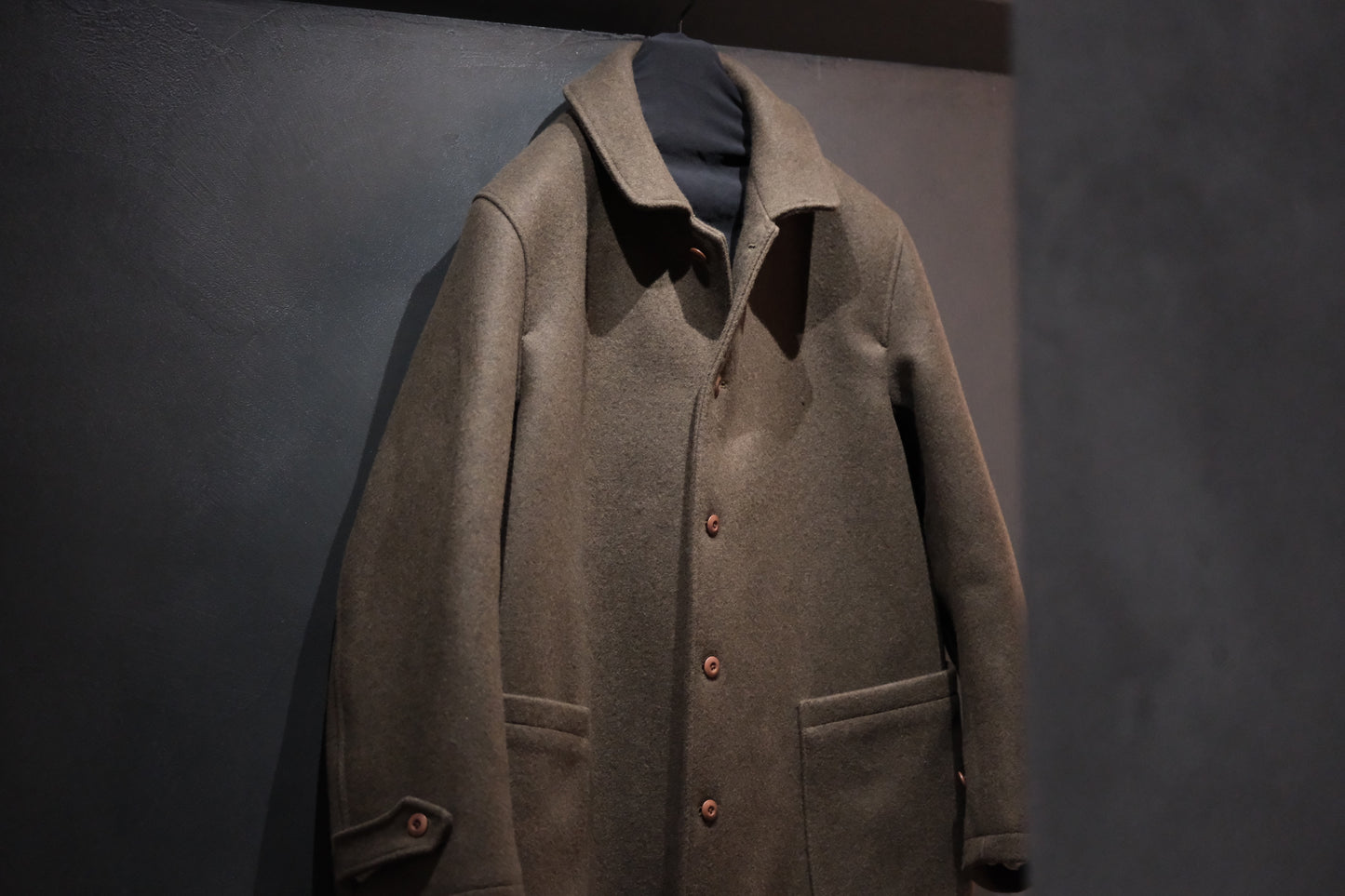 The 2 Monkeys / Long-A Wool Over Coat (TM03434) LODEN