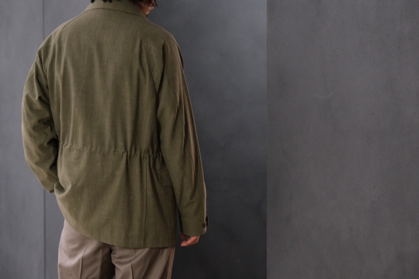 COHERENCE/ROBERT-P/Wool.Linen.Mohair Ripple/GREEN