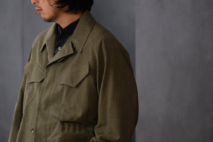 COHERENCE/ROBERT-P/Wool.Linen.Mohair Ripple/GREEN