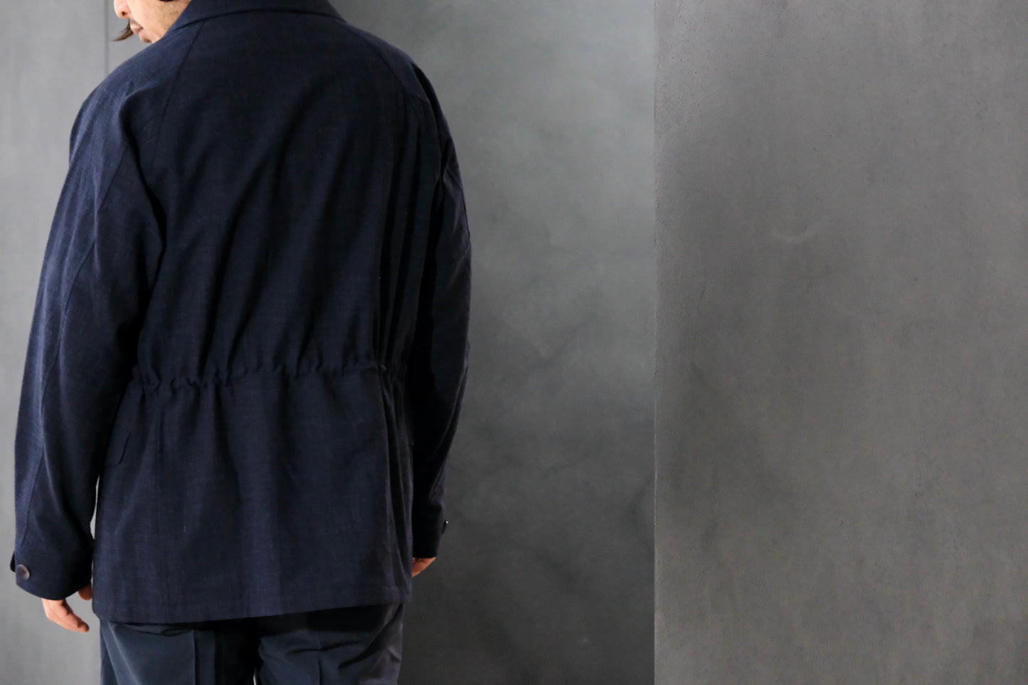 COHERENCE/ROBERT-P/Wool.Linen.Mohair Ripple/BLUE