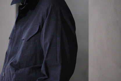 COHERENCE/ROBERT-P/Wool.Linen.Mohair Ripple/BLUE