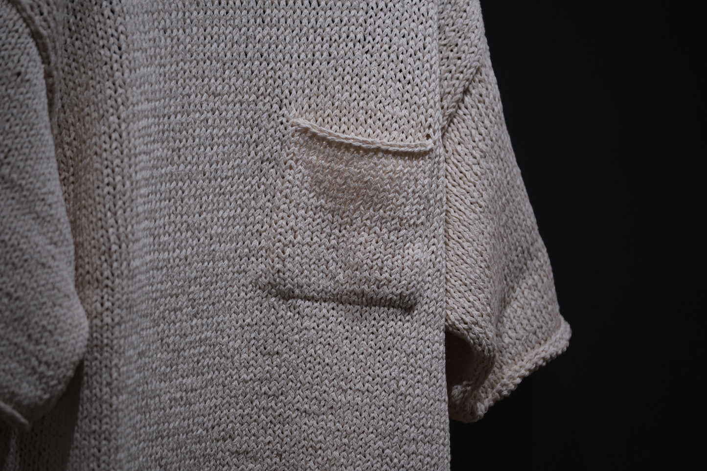 POSTELEGANT / Washi Paper Cotton Hand Knit Pull-Over / Ecru