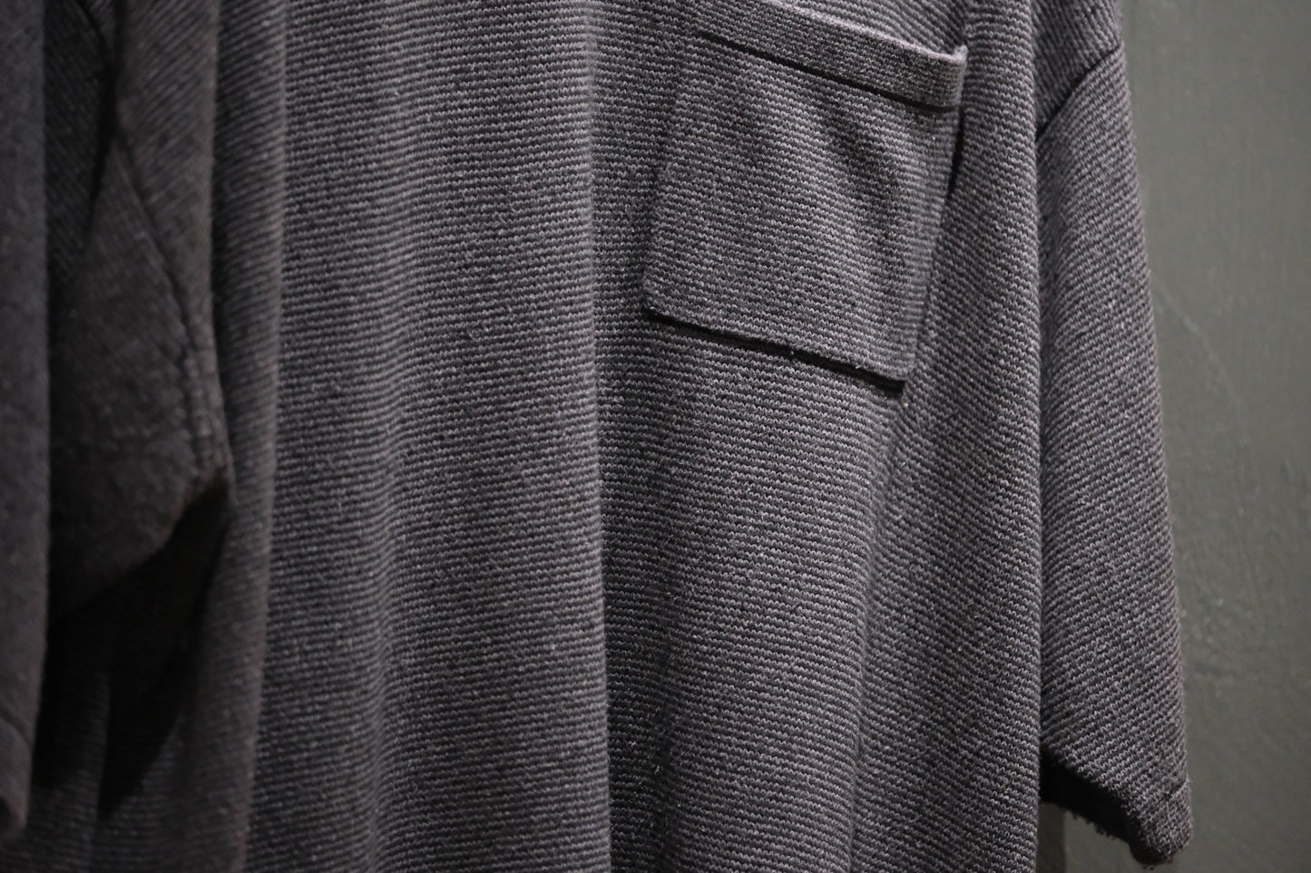 SANMONT　/  26s_SKA0103  Silk Knit Crew Neck Tee /  Chacoal