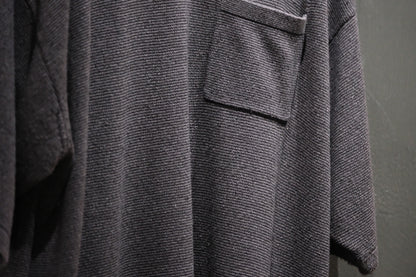 SANMONT　/  26s_SKA0103  Silk Knit Crew Neck Tee /  Chacoal