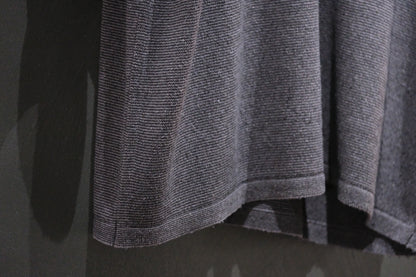 SANMONT　/  26s_SKA0103  Silk Knit Crew Neck Tee /  Chacoal