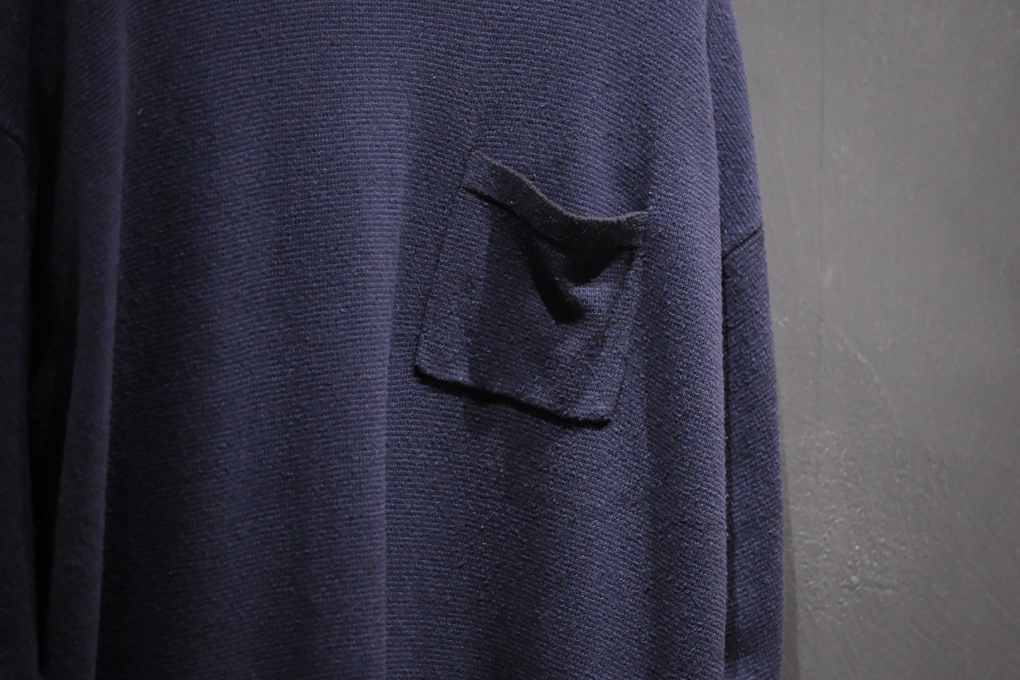 SANMONT　/  26s_SKA0103  Silk Knit Crew Neck Tee /  Navy