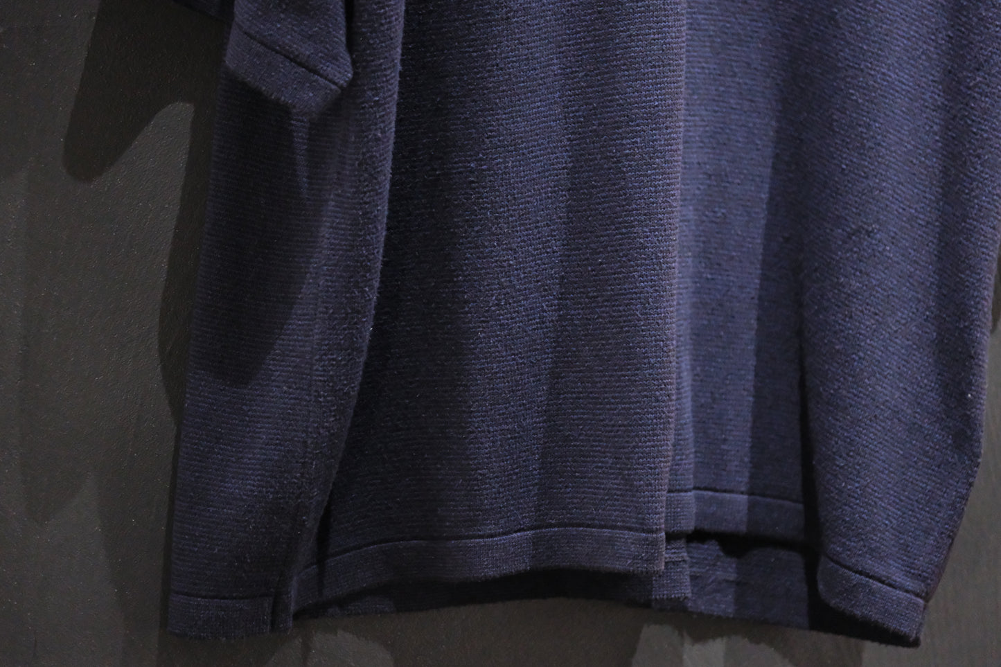 SANMONT　/  26s_SKA0103  Silk Knit Crew Neck Tee /  Navy