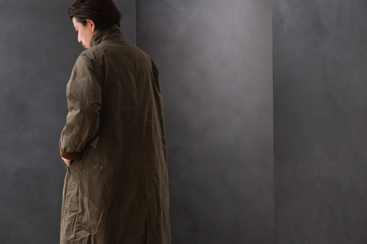 Chez Vidalenc /Coat bobi(cotton sailor/ kaki brown)