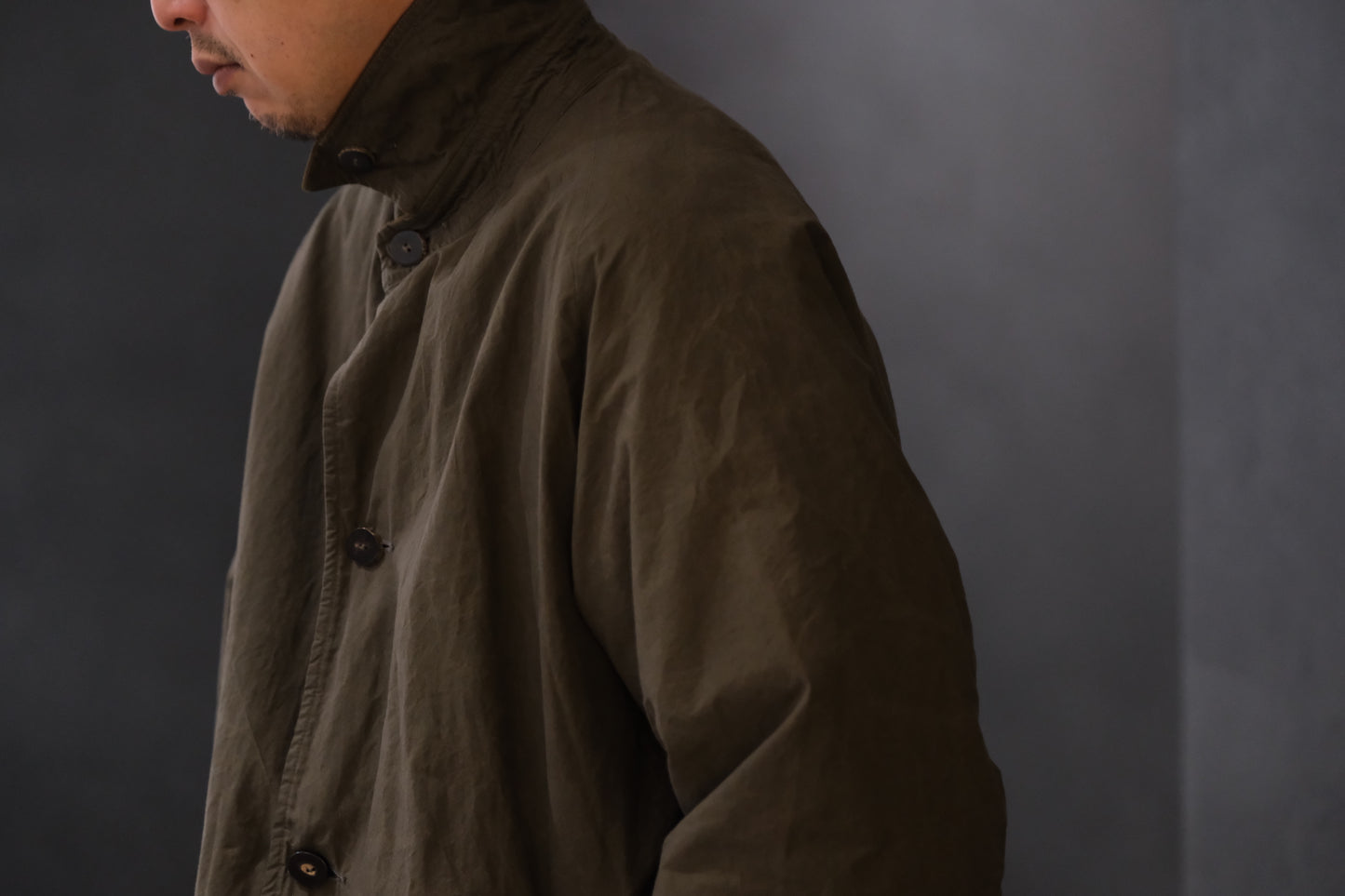 Chez Vidalenc /Coat bobi(cotton sailor/ kaki brown)