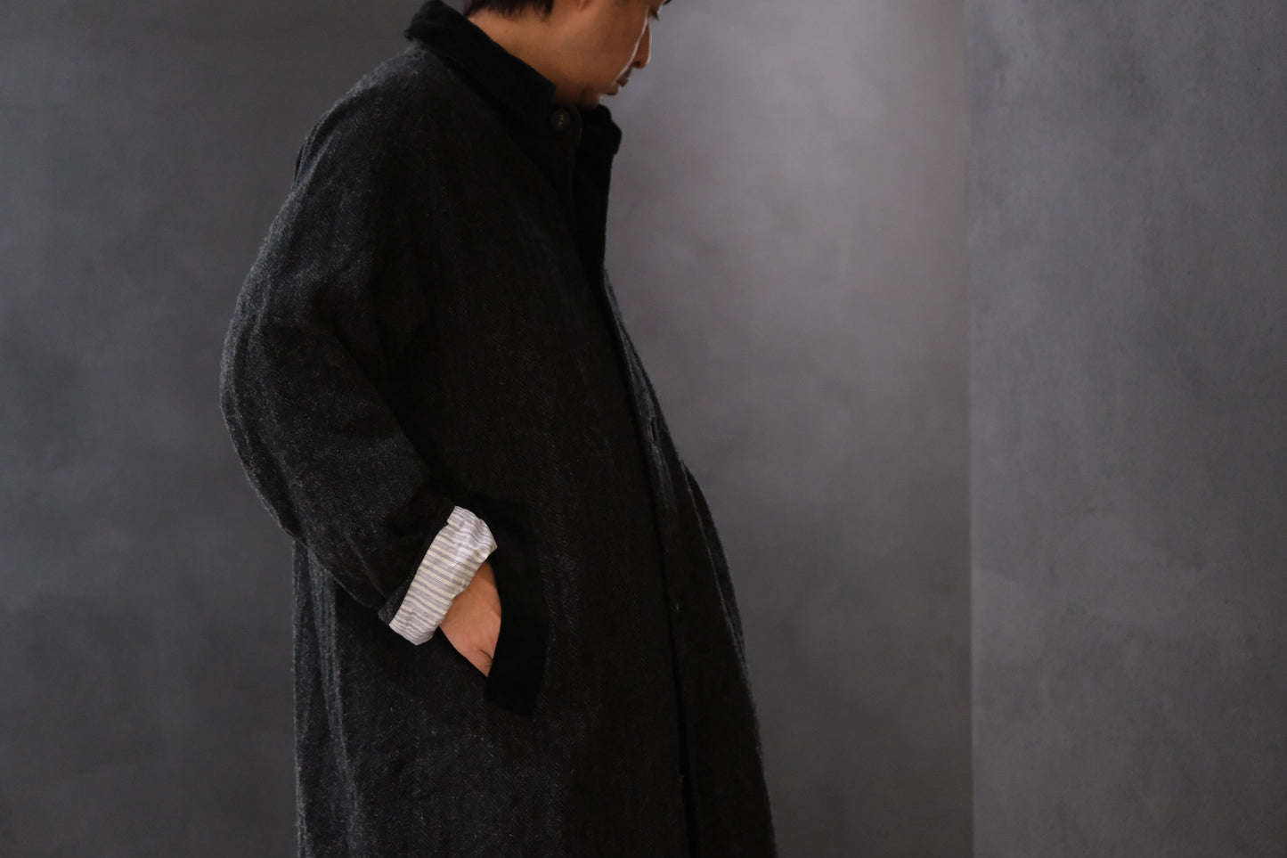 Chez Vidalenc /Coat bobi(Harris tweed/Kol)