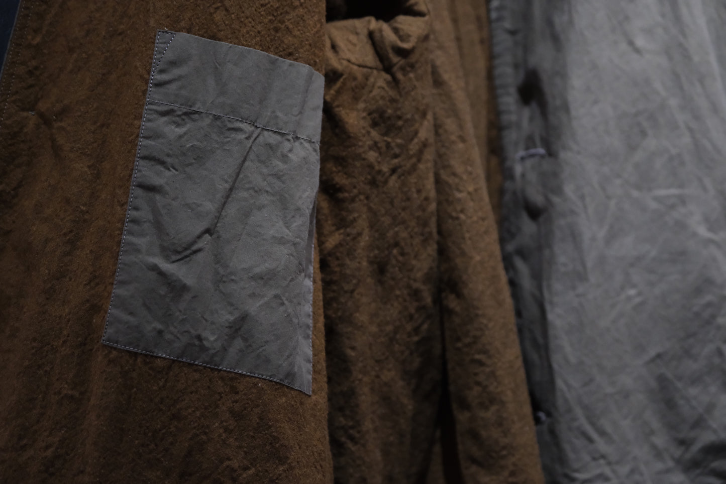 Chez Vidalenc /Coat bobi(cotton sailor/ kaki brown)