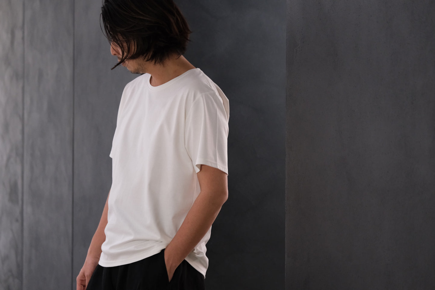Re:Sarto/COTTON COMPACT JERSEY TEE/WHITE