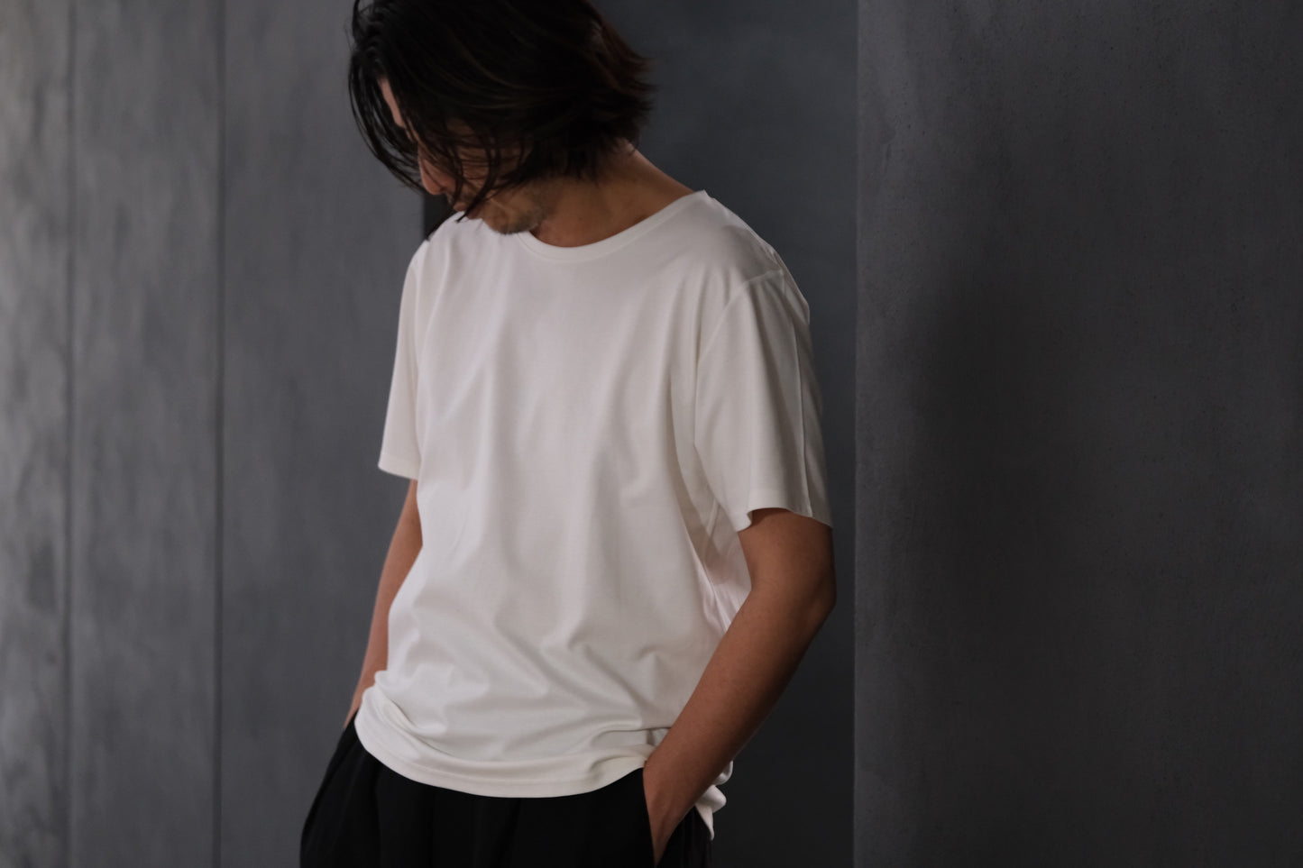 Re:Sarto/COTTON COMPACT JERSEY TEE/WHITE